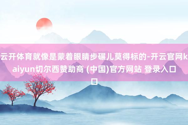 云开体育就像是蒙着眼睛步碾儿莫得标的-开云官网kaiyun切尔西赞助商 (中国)官方网站 登录入口