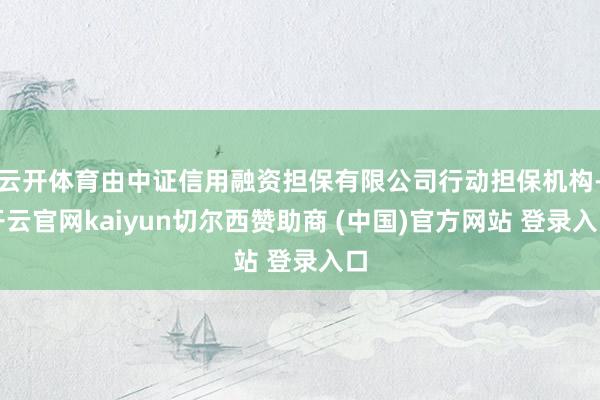 云开体育由中证信用融资担保有限公司行动担保机构-开云官网kaiyun切尔西赞助商 (中国)官方网站 登录入口