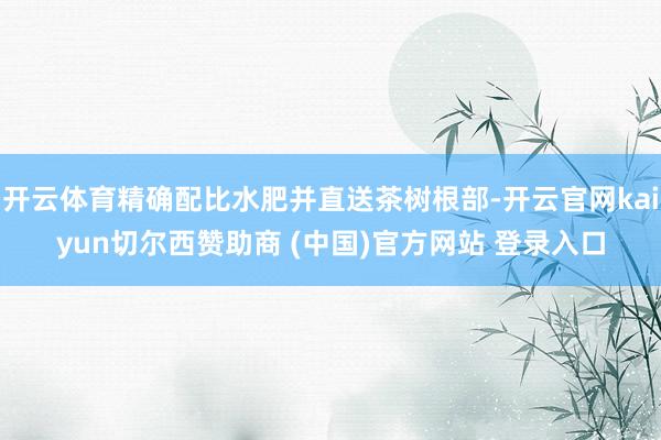 开云体育精确配比水肥并直送茶树根部-开云官网kaiyun切尔西赞助商 (中国)官方网站 登录入口