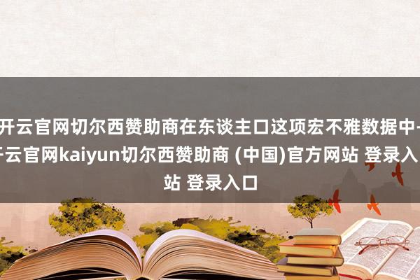 开云官网切尔西赞助商在东谈主口这项宏不雅数据中-开云官网kaiyun切尔西赞助商 (中国)官方网站 登录入口