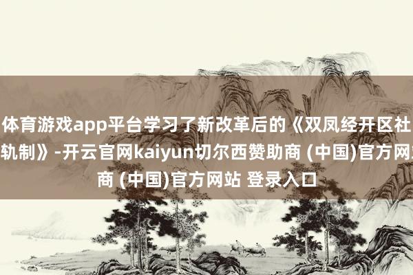 体育游戏app平台学习了新改革后的《双凤经开区社区财务处治轨制》-开云官网kaiyun切尔西赞助商 (中国)官方网站 登录入口