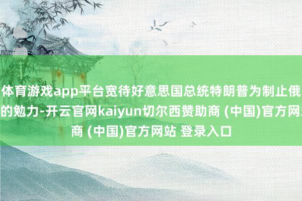 体育游戏app平台宽待好意思国总统特朗普为制止俄乌突破所作的勉力-开云官网kaiyun切尔西赞助商 (中国)官方网站 登录入口