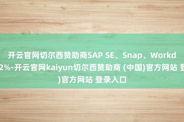 开云官网切尔西赞助商SAP SE、Snap、Workday涨超2%-开云官网kaiyun切尔西赞助商 (中国)官方网站 登录入口